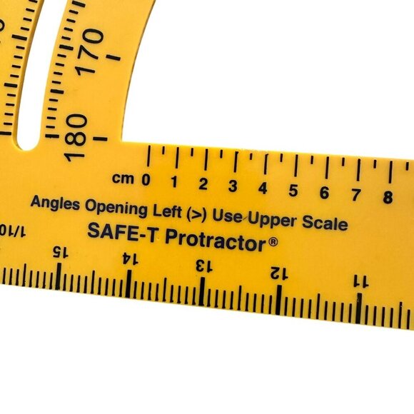 Learning Resources Safe T Protractor Triangle Big Ruler Geometry Tool Homeschool - Picture 5 of 15